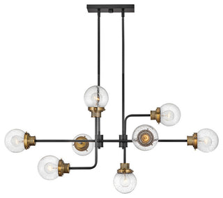 Hinkley Poppy Medium Eight Light Linear, Black