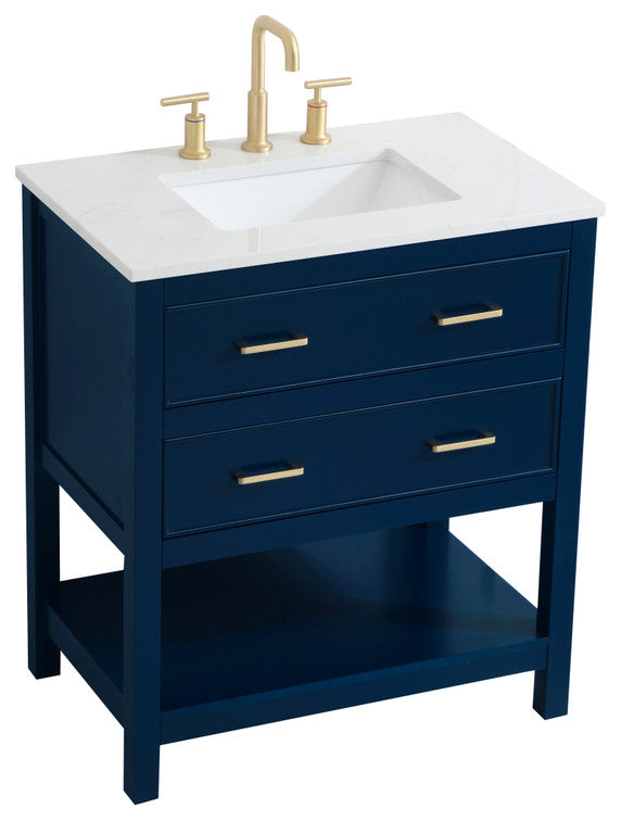 Home Living 30" Single Bathroom Vanity, Blue
