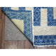 Denim Blue Maze Design With Berber Influence Hand Knotted Wool Rug, 9'2"x11'9"