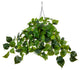 24in. Prelit UV Resistant Artificial Philodendron, White Hanging Basket