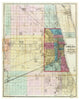 "Map of Chicago and Environs, 1869" Paper Print by Rufus Blanchard, 37"x46"