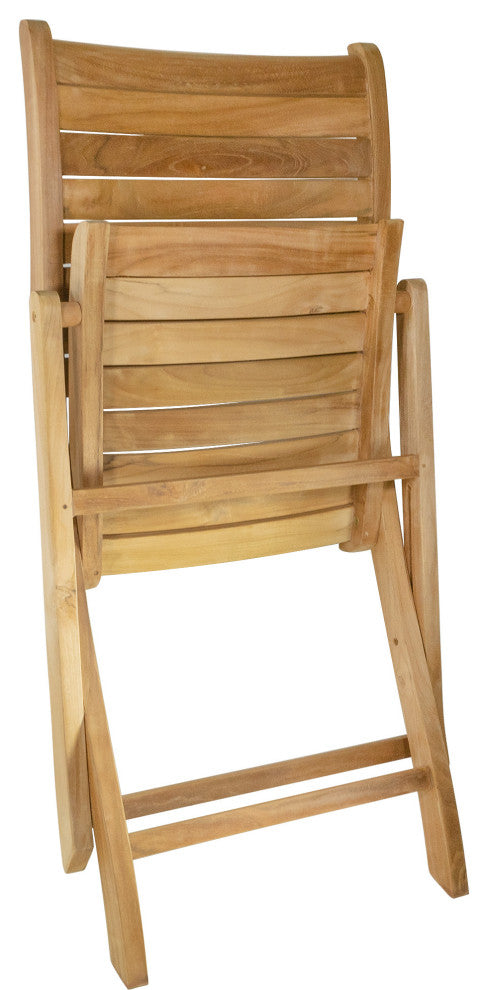 Nordic Style Natural Teak Folding Dining Chair