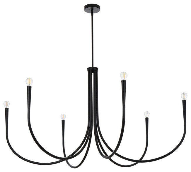 Home Living 55" Chandelier, Black