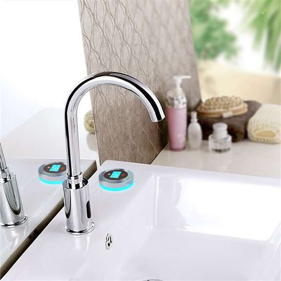 Fontana Wella Goose Neck Commercial Automatic Touchless Sensor Faucet