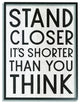 Stupell Industries Stand Closer Funny Bathroom Wood Texture Word Design, 11 x 14