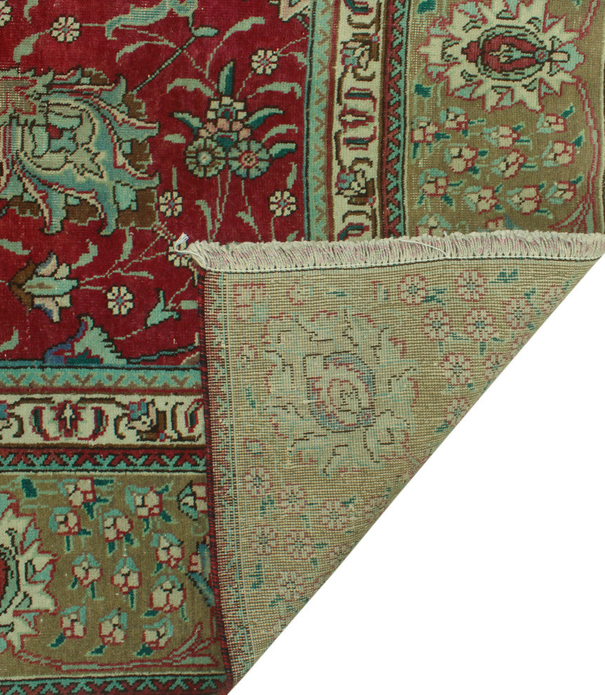 Fine Vintage Distressed Ceolbeor Red Rug