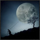 "The Dreamer" Framed Canvas Giclee by Final Toto, 19x19"