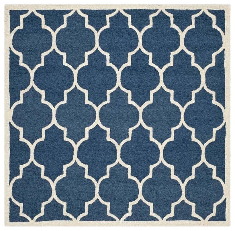 Safavieh Cambridge CAM134G 10' Square Navy Rug
