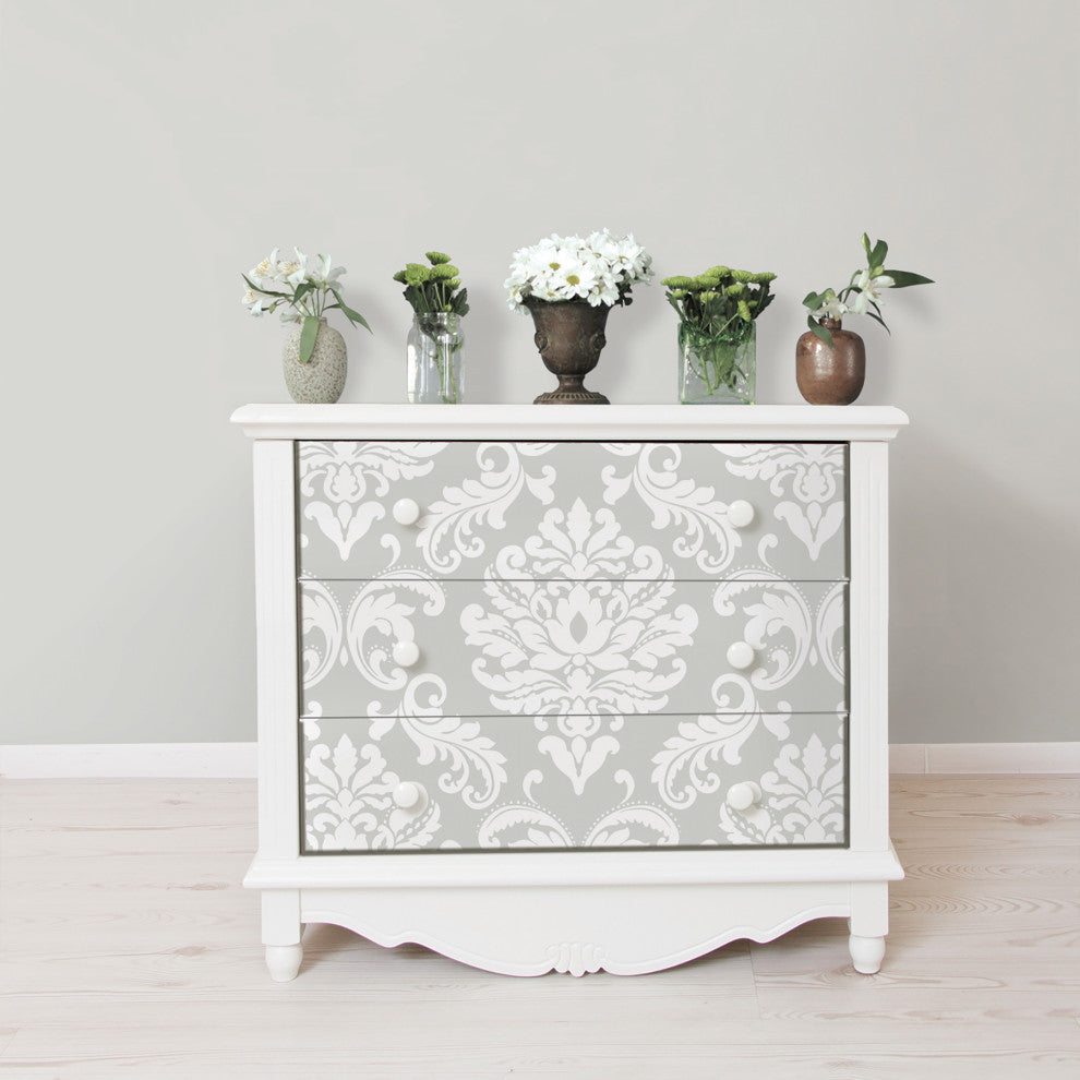 Ariel Grey Peel and Stick Wallpaper