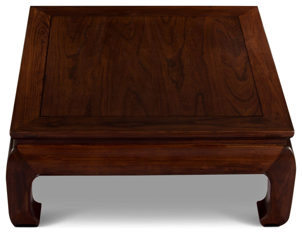 Dark Espresso Elmwood Ming Square Asian Coffee Table