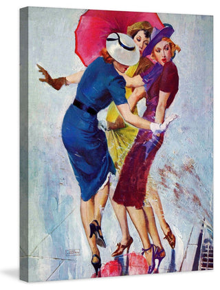"Splashed" Painting Print on Wrapped Canvas