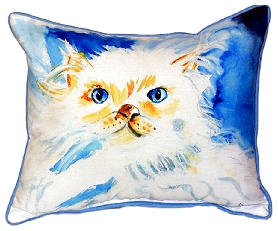Betsy Drake Junior the Cat Small Indoor/Outdoor Pillow 11x14