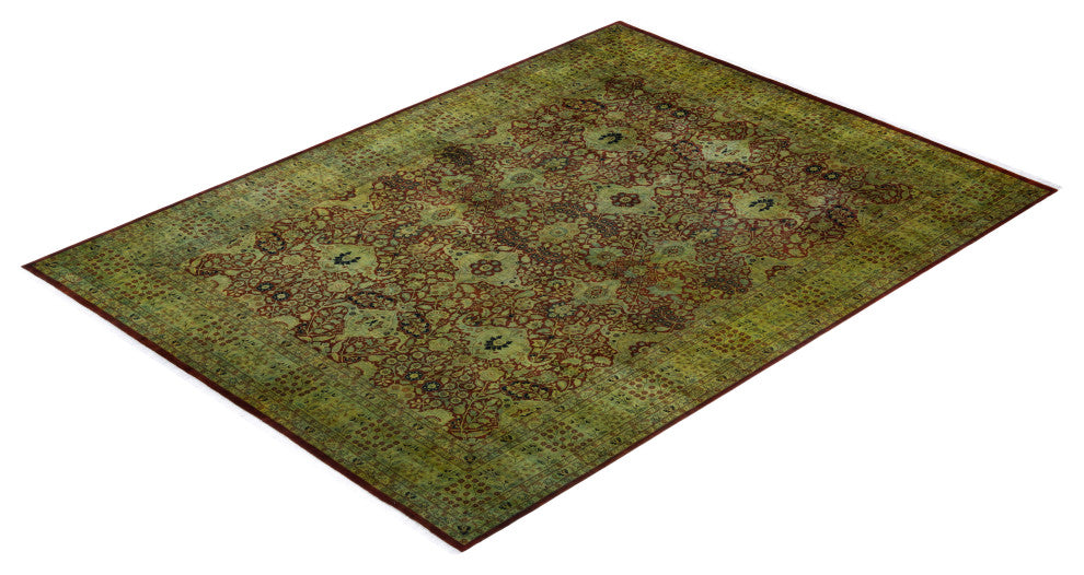 Fine Vibrance, One-of-a-Kind Hand-Knotted Area Rug Blue, 9' 1 x 12' 3