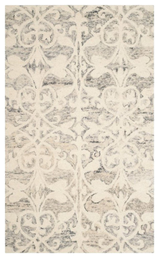 Safavieh Chatham 8' X 10' Hand Tufted Wool Rug in Light Gray and Ivory