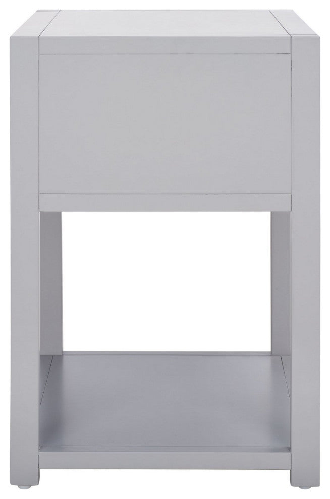 Safavieh Yudi 1 Drawer 1 Shelf Nightstand, Grey