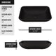 VIGO Sottile 18"L x 13"W x 4"H Glass Rectangular Vessel Bathroom Sink, Black