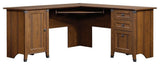 Sauder Carson Forge Engineered Wood L-Desk in Washington Cherry