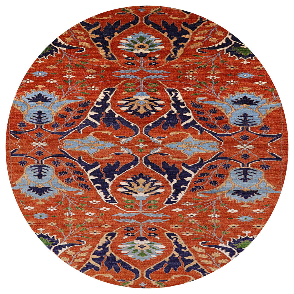 Ahgly Company Indoor Round Mid-Century Modern Area Rugs, 6' Round