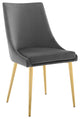 Viscount Modern Accent Performance Velvet Dining Chair Gray