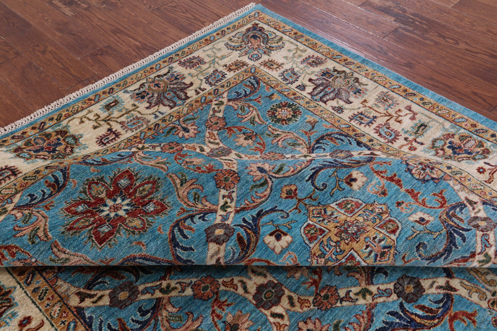 Handmade Persian Tabriz Wool Rug 7' 0" X 9' 8" Q8329