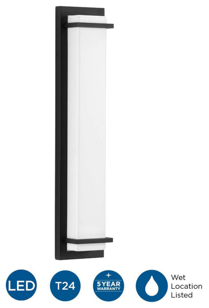 Z-1080 LED Collection Black 2-Light Large LED Outdoor Sconce