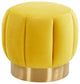 Safavieh Couture Maxine Channel Tufted Otttoman, Marigold