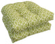 19" U-Shaped Dining Chair Cushions, Set of 2, Titan Kiwi