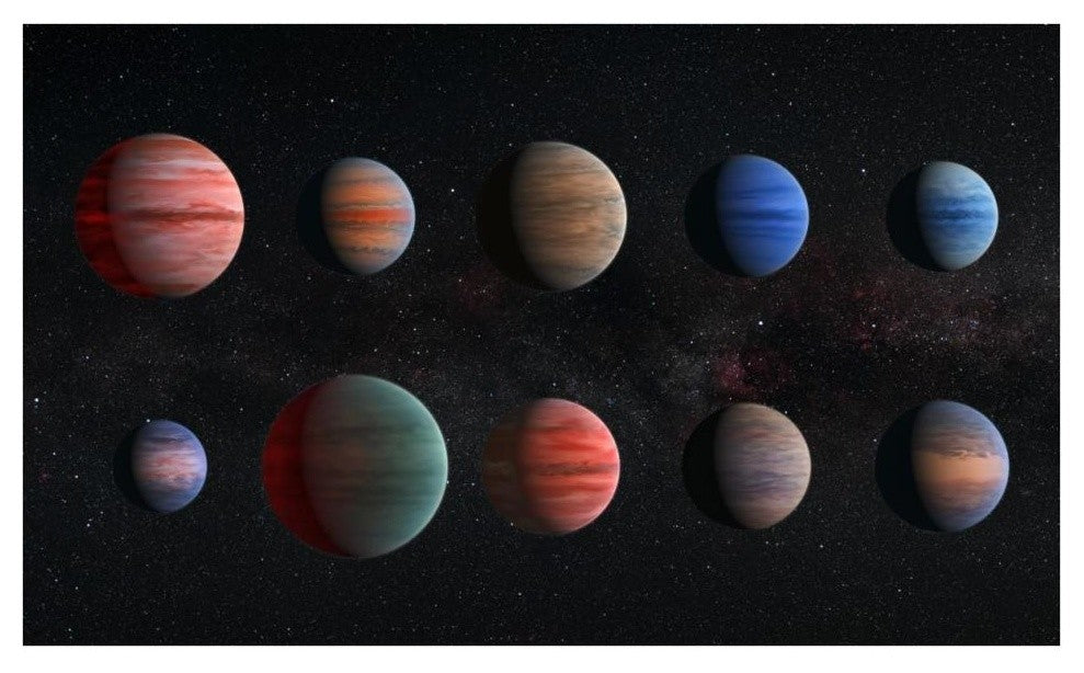 "Artist Impression of Hot Jupiter Exoplanets - Unannotated" Paper Art, 38"x24"