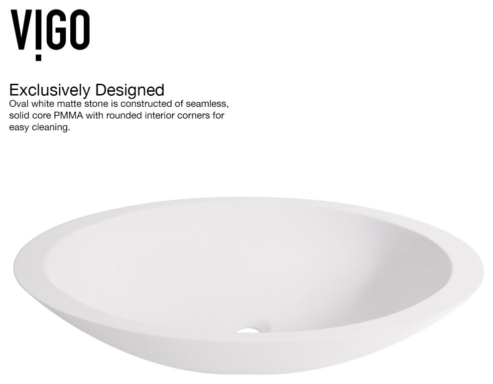 Wisteria 23"L x 14"W MatteStone Vessel Sink and Apollo 12"H Faucet Set