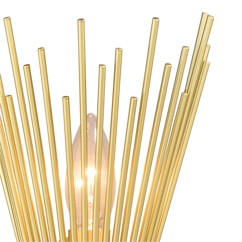 Nikko Two Light Wall Sconce, Gold