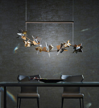 Belladonna LED Pendant, Dark Smoke With Soft Gold Accent