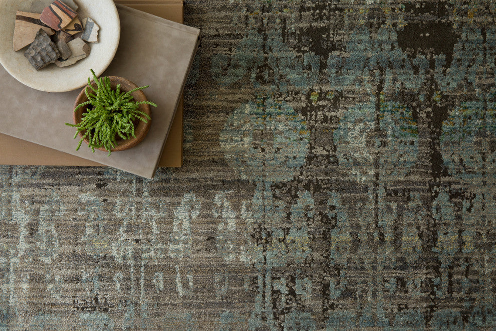Loloi Javari  Rug, Steel/Lagoon, 7'10"x10'