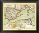 "Hispania, Mauretania et Africa" Framed Canvas Giclee, 26"x22"
