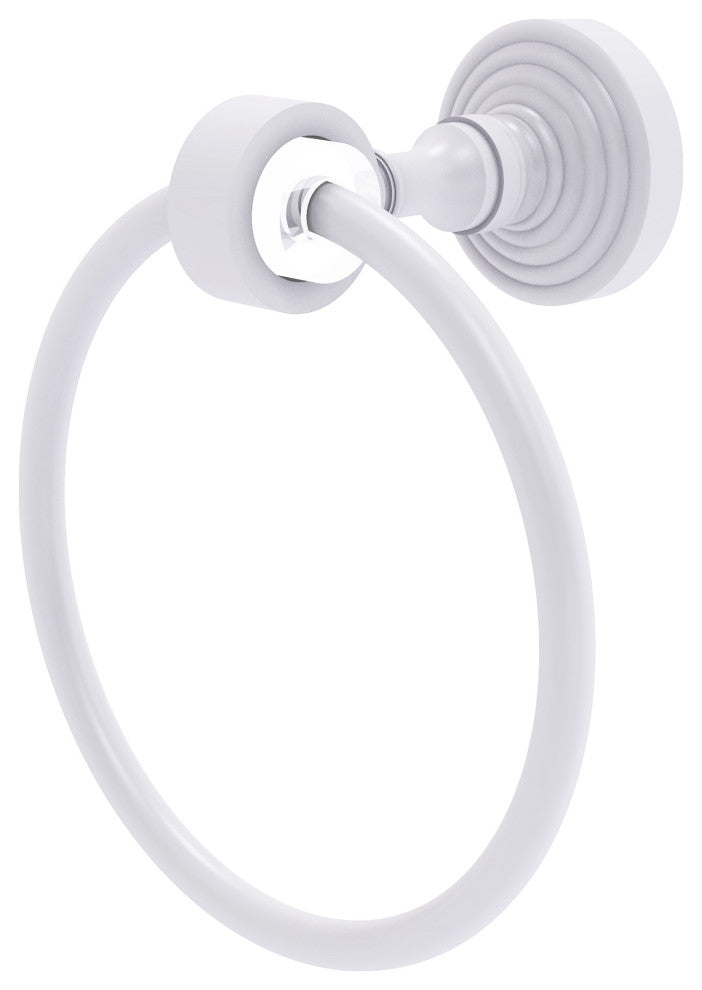 Pacific Grove Towel Ring, Matte White