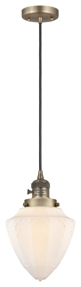 Innovations 201CSW-BB-G661-7-LED 1 Light Pendant, Switch, Brushed Brass