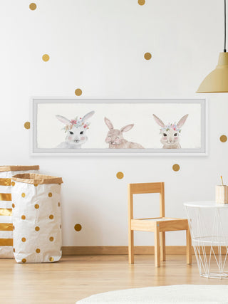 "Pink Cheeks" Framed Painting Print, 45x15