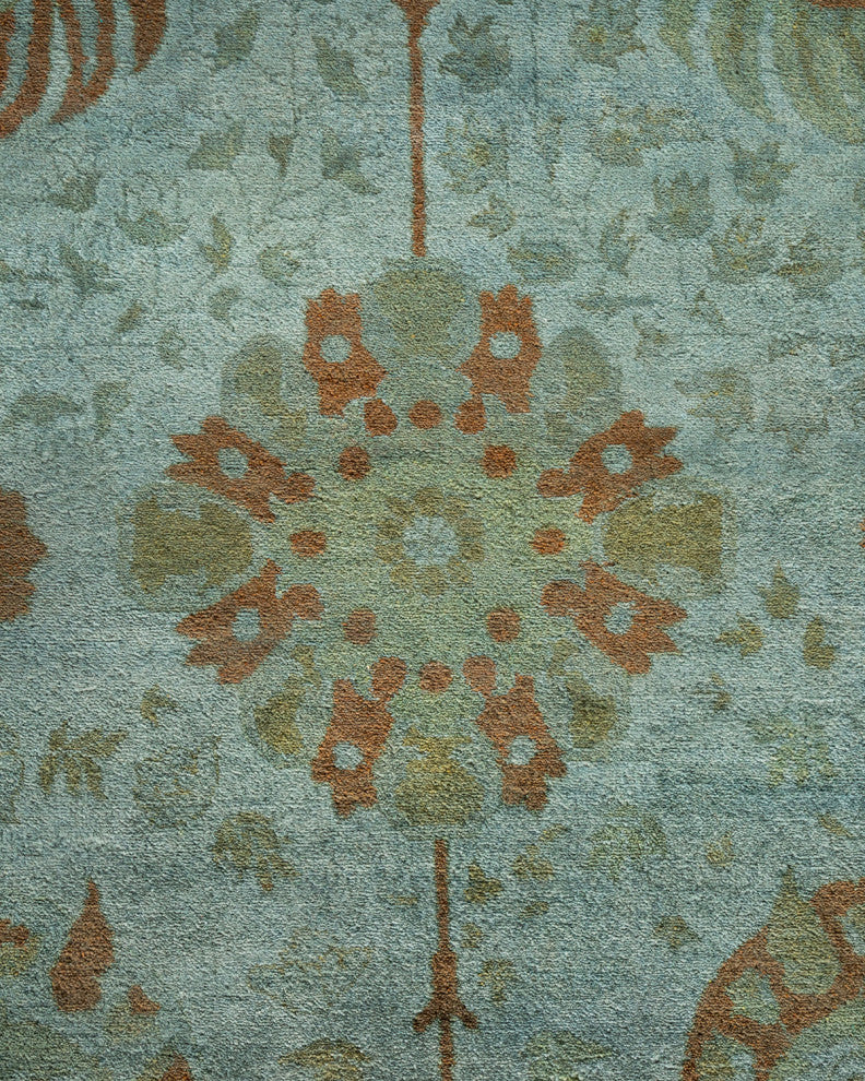 Fine Vibrance, One-of-a-Kind Hand-Knotted Area Rug Gray, 9' 4" x 12' 4"