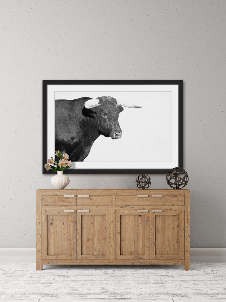 "Horned Beast" Framed Painting Print, 36x24