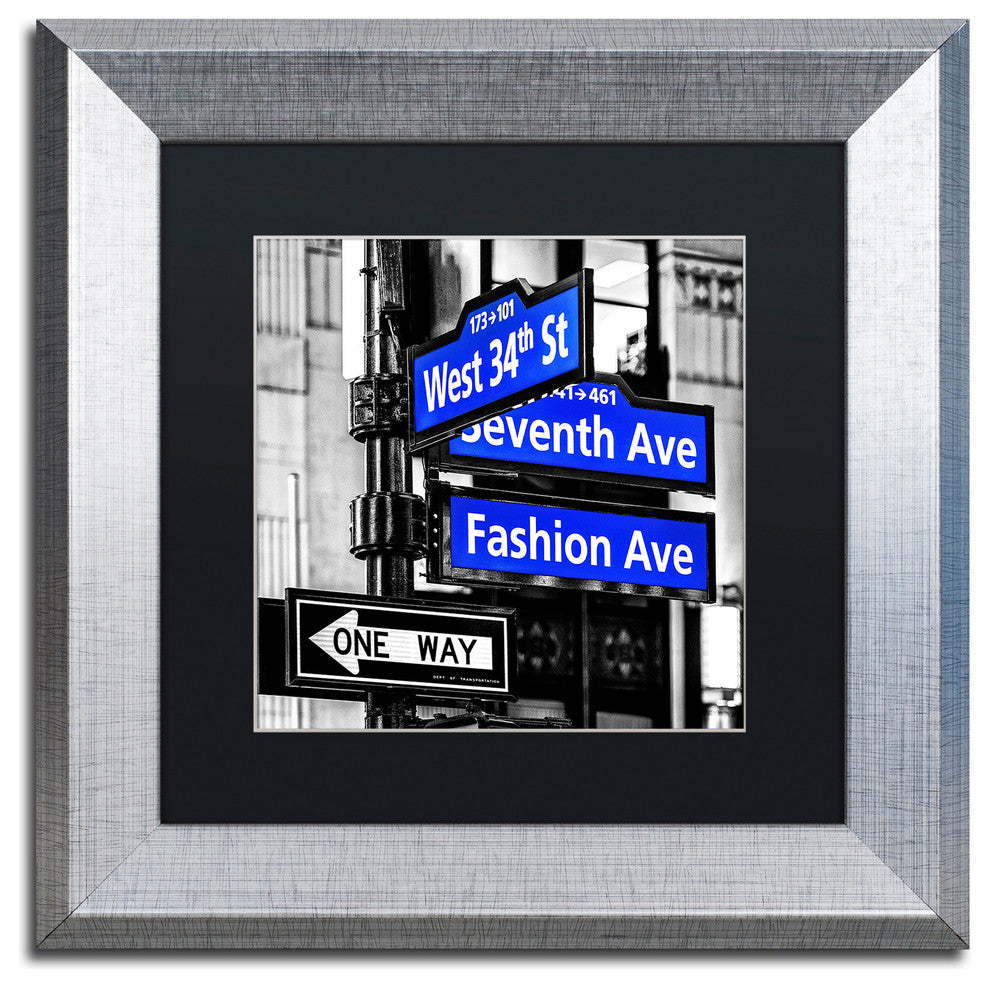 Philippe Hugonnard 'NYC Signs' Matted Framed Art, 11x11