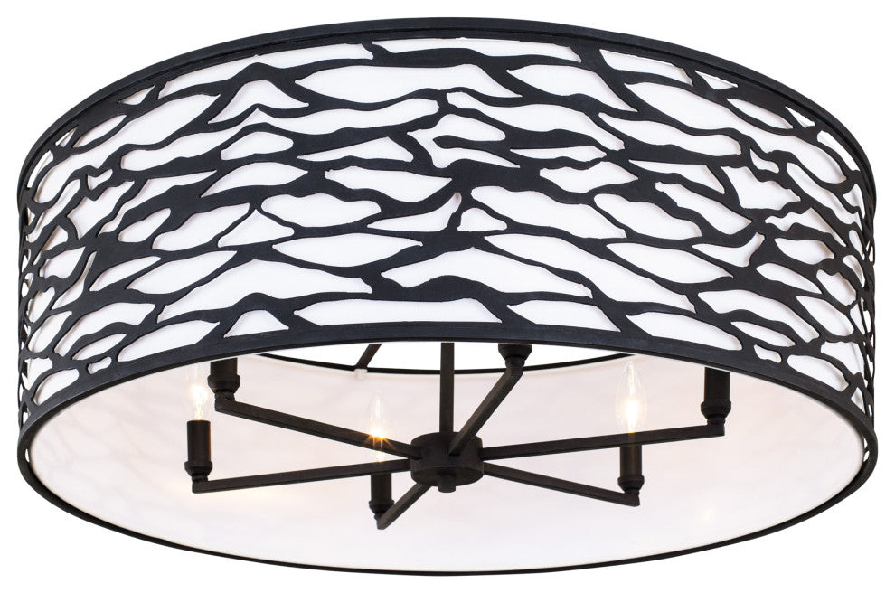 Kato 6-Lt Convertible Semi-Flush/Pendant - Carbon