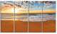 "Incredible Seashore Under Cloudy Sky" Seashore Wall Art, 4 Panels, 48"x28"