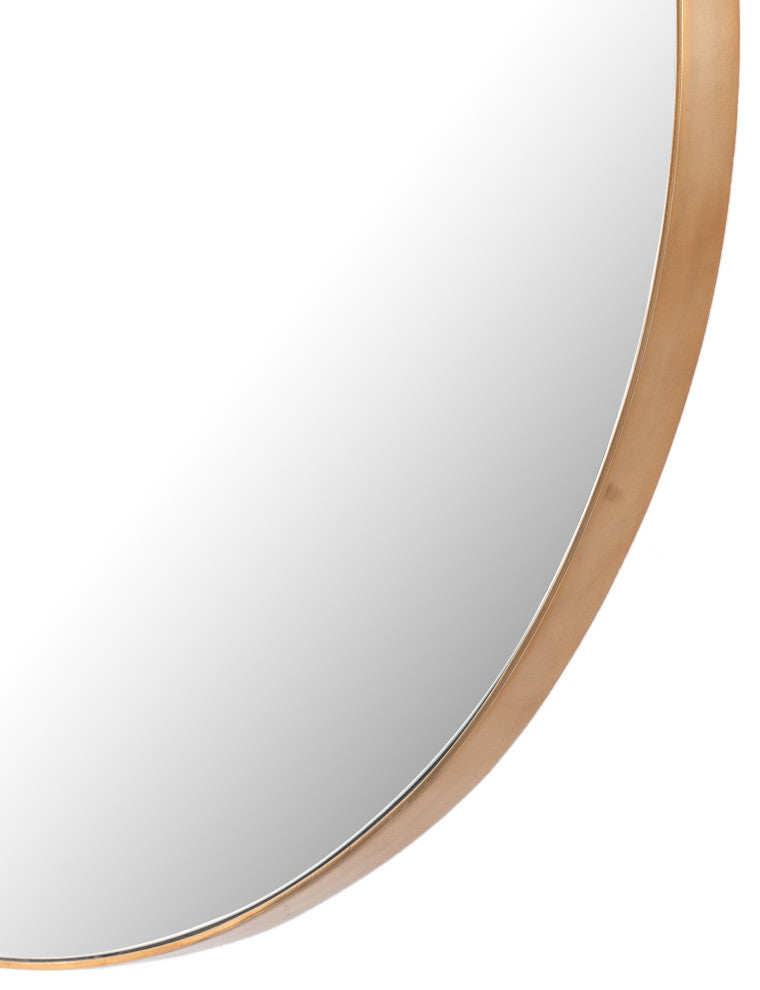 Georgina Round Mirror-Polished Brass