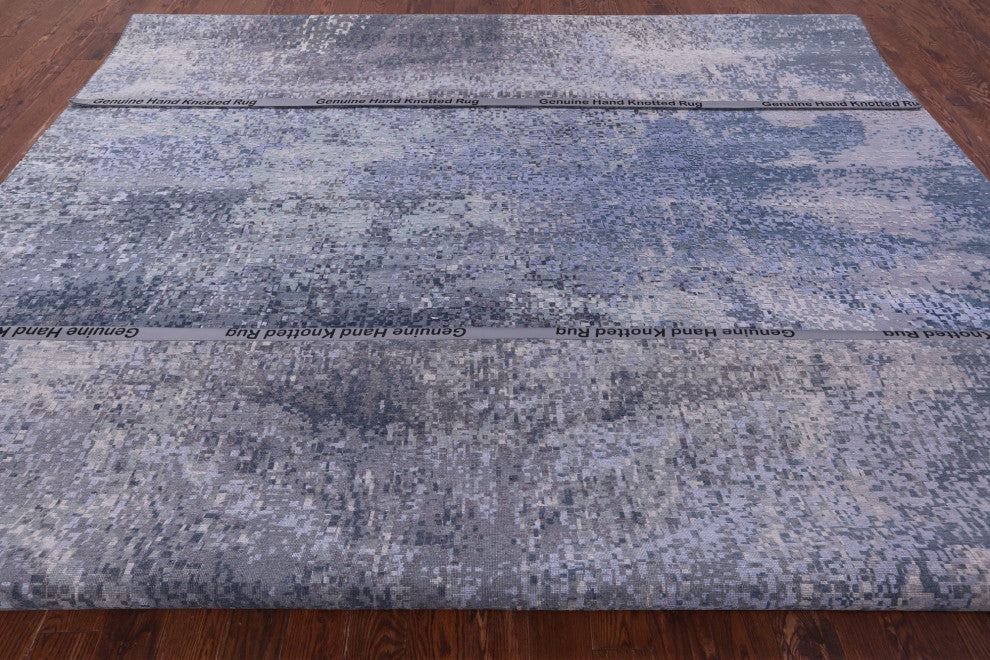 Wool and Silk Abstract Handmade Rug 12' 0" X 14' 11" Q11607