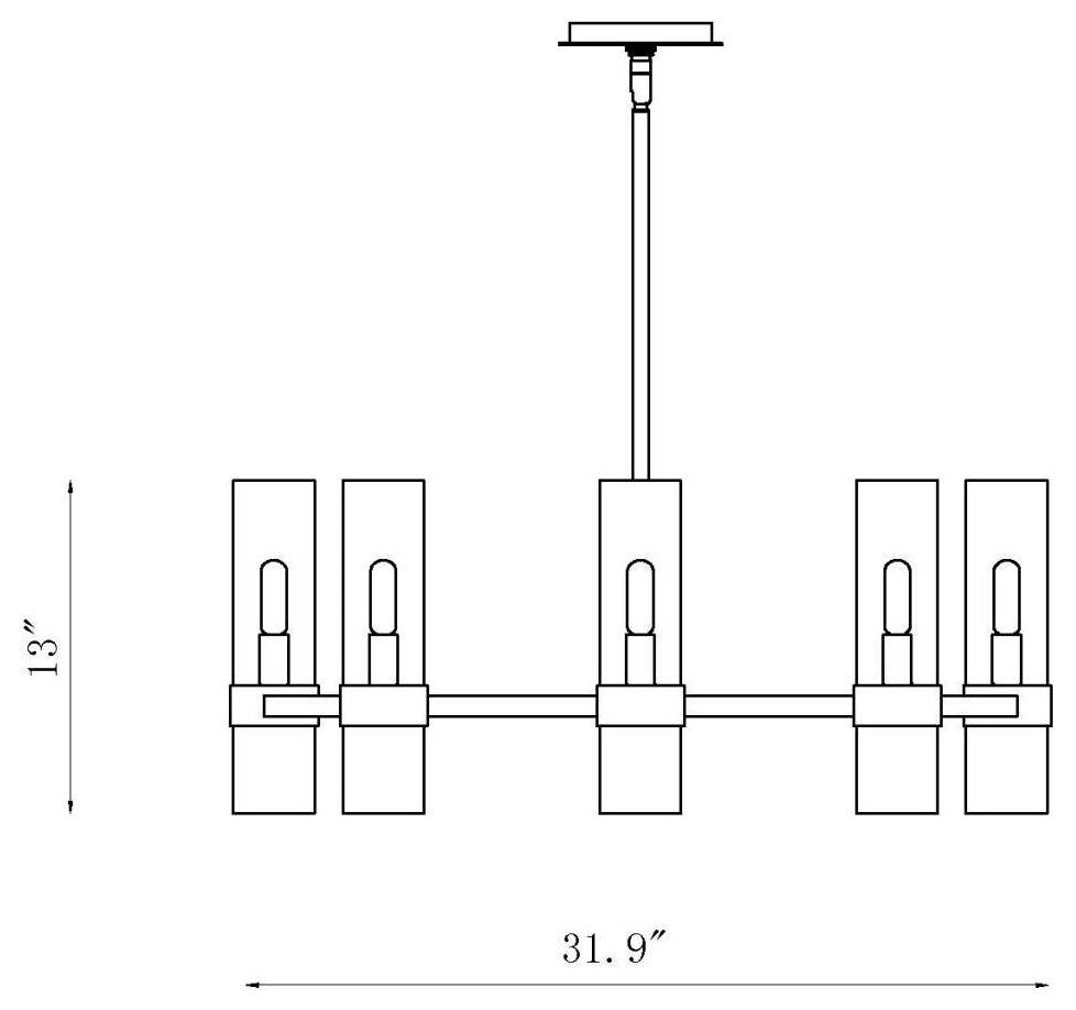 Z-Lite 4008-8 Datus 8 Light 32"W Taper Candle Chandelier - Rubbed Brass