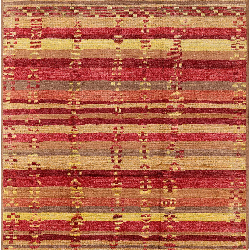 Ahgly Company Indoor Square Mid-Century Modern Area Rugs, 4' Square