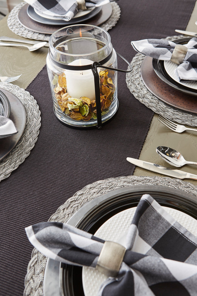 Black Table Runner 13"x72"