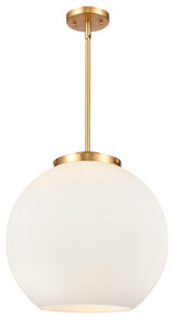 Athens Pendant, Satin Gold, Matte White, Matte White