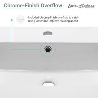 Ceramic Vanity Top 24" With Single Faucet Hole, Glossy White