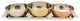 Classic Touch Multi-Tone Rectangular Tray with 3 Assorted Colored Bowls