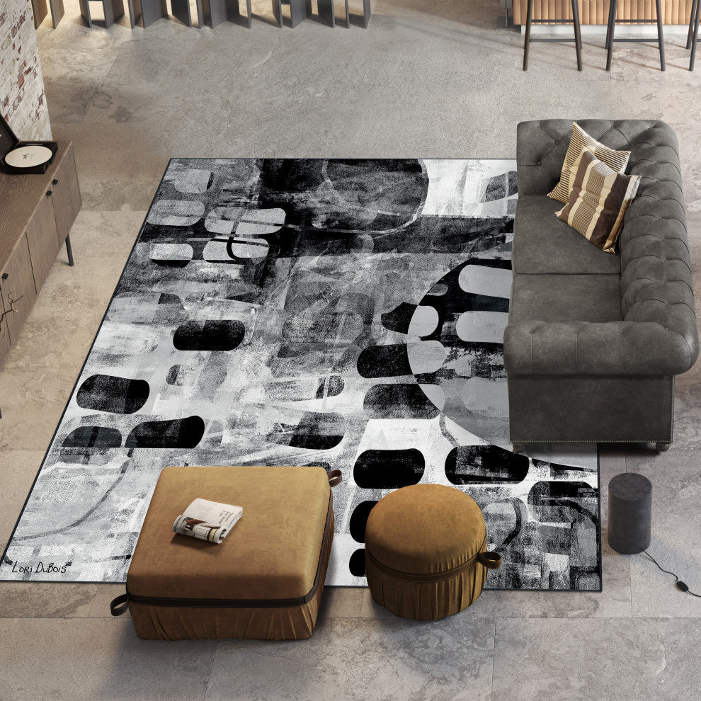 New Territory II Geometric Art Area Rug, 7.5'x10.3'
